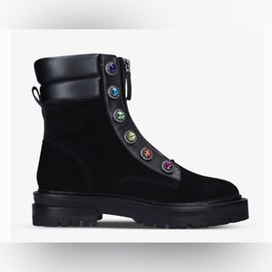 Kurt Geiger London- Black rain-bow Bobby leather ankle boots